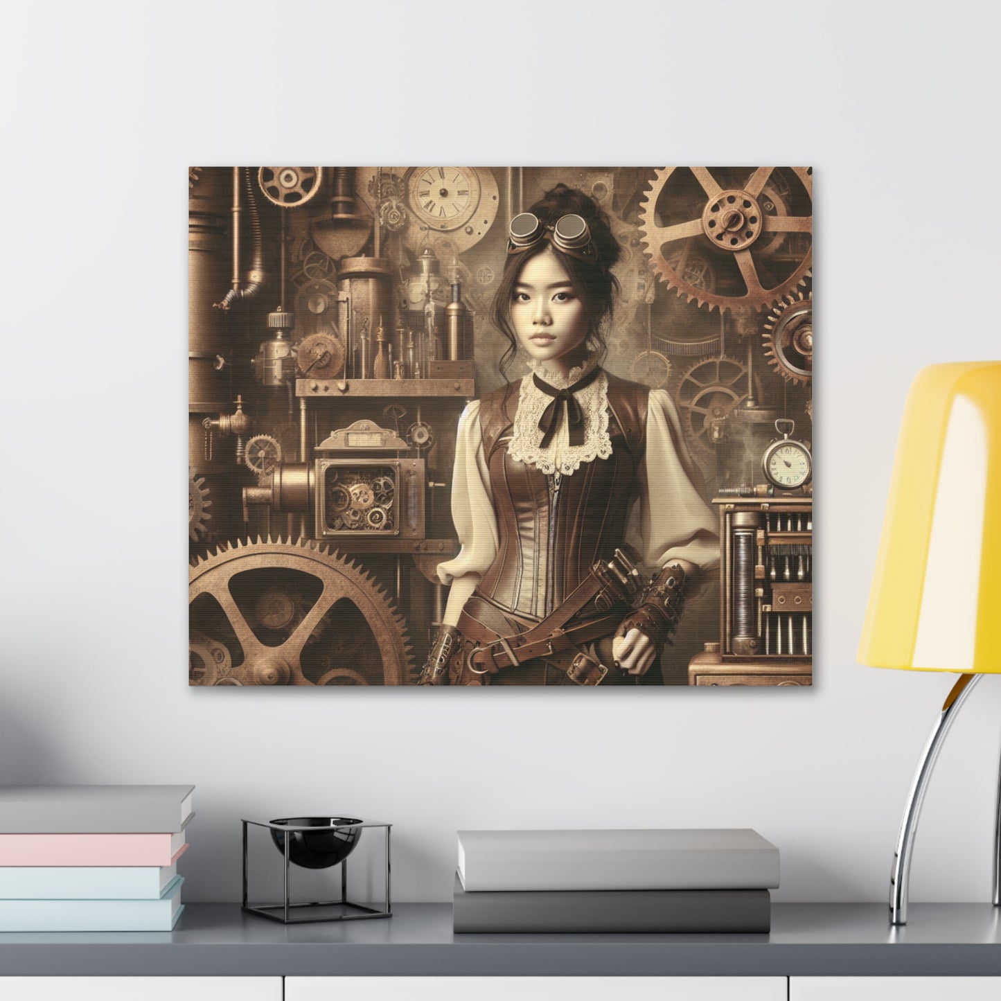 Steampunk Shopgirl Canvas Gallery Wraps