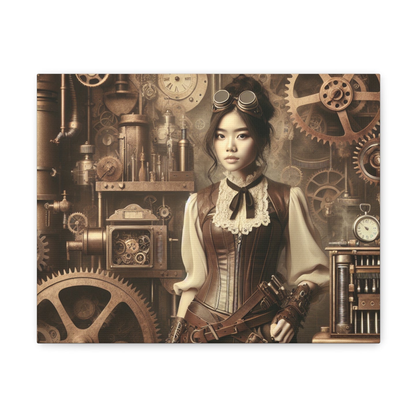 Steampunk Shopgirl Canvas Gallery Wraps