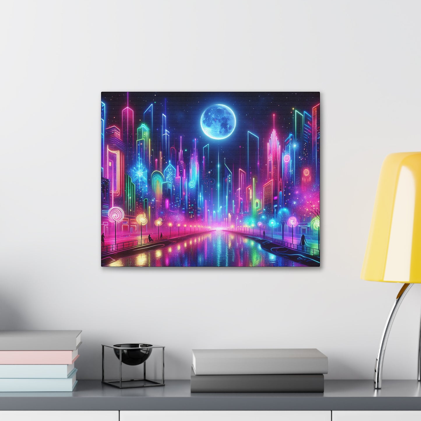 Neon City Canvas Wraps