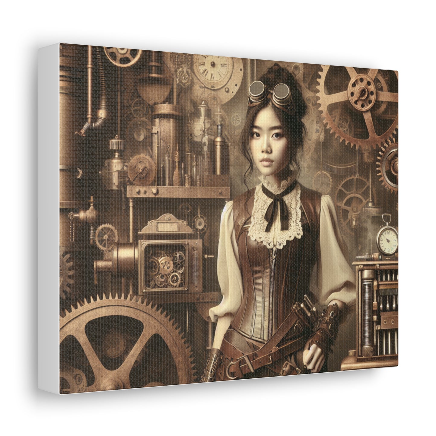 Steampunk Shopgirl Canvas Gallery Wraps