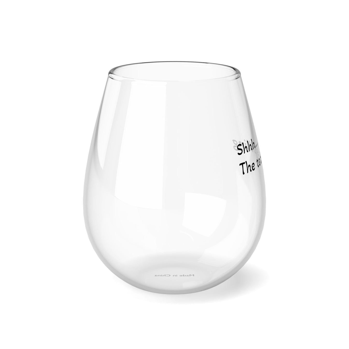 Shhh...Stemless Wine Glass