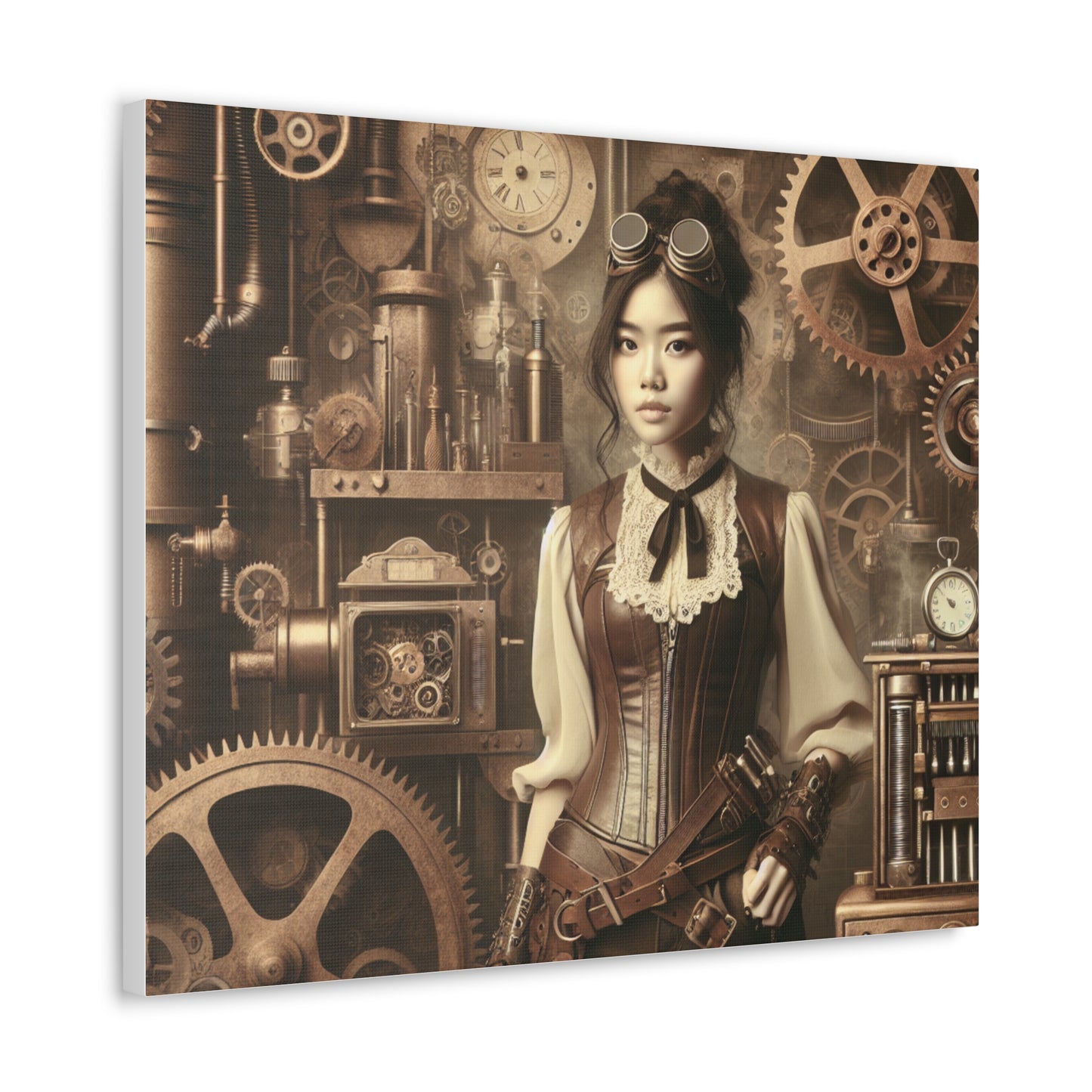 Steampunk Shopgirl Canvas Gallery Wraps