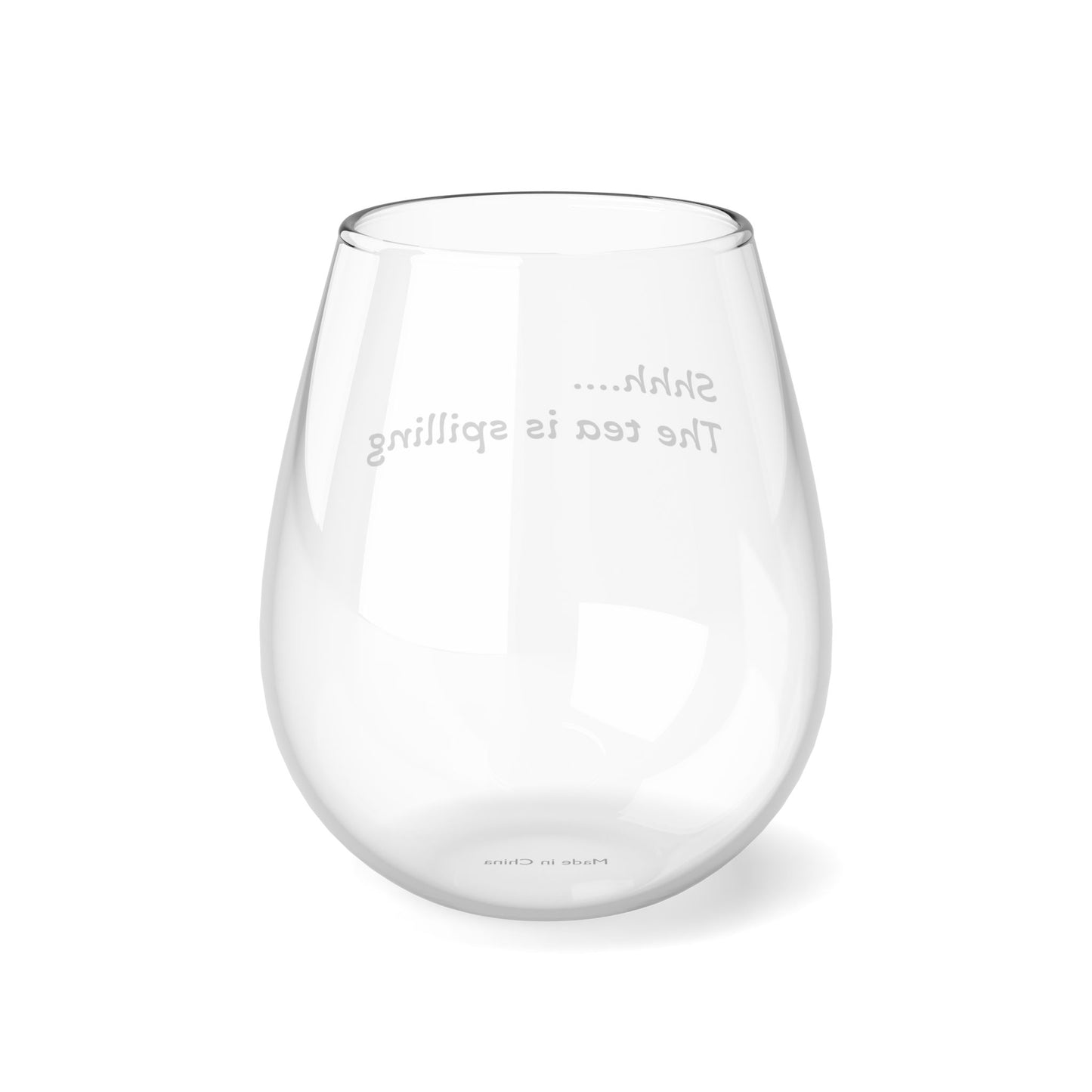 Shhh...Stemless Wine Glass