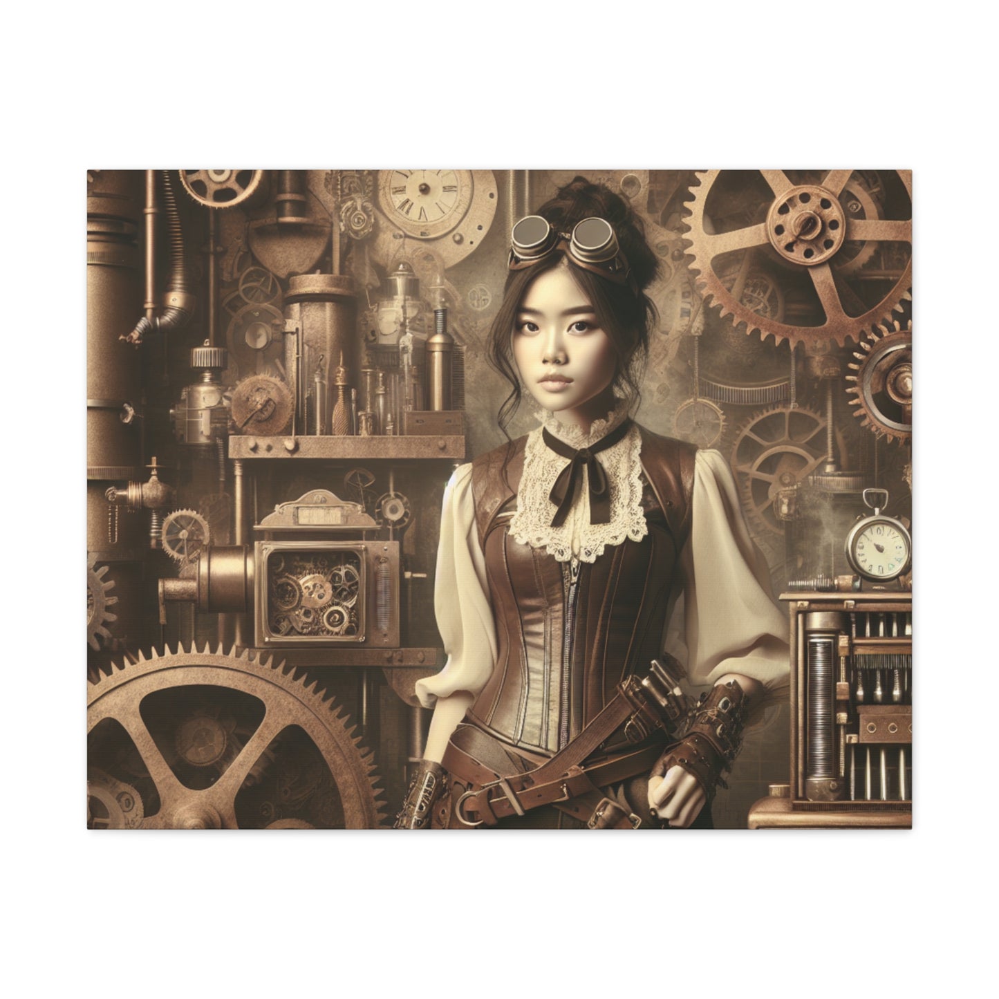 Steampunk Shopgirl Canvas Gallery Wraps