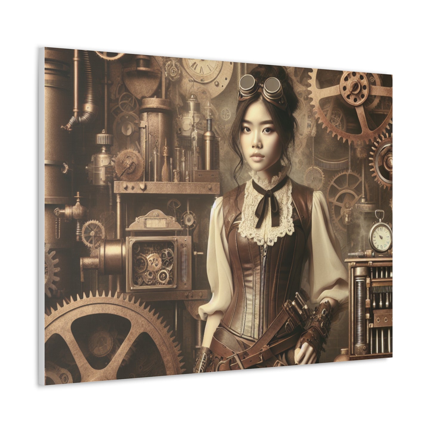 Steampunk Shopgirl Canvas Gallery Wraps