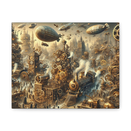 Steampunk City Canvas Gallery Wraps