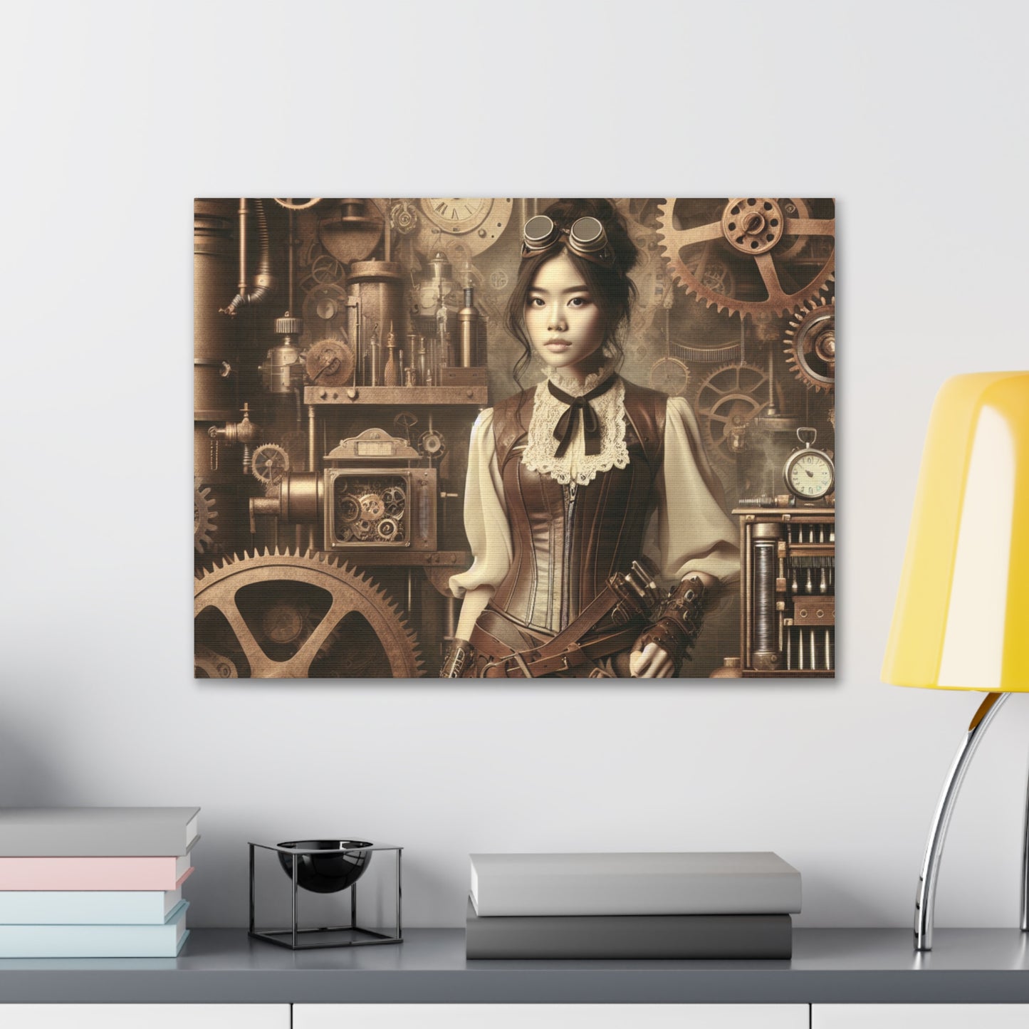 Steampunk Shopgirl Canvas Gallery Wraps