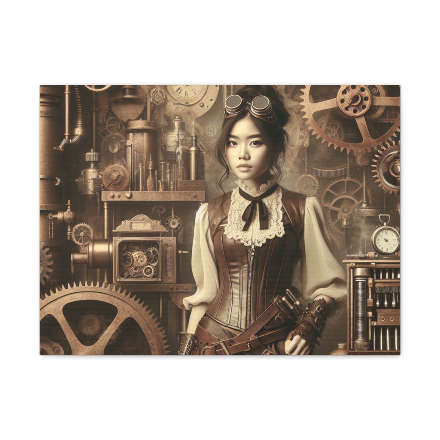 Steampunk Shopgirl Canvas Gallery Wraps