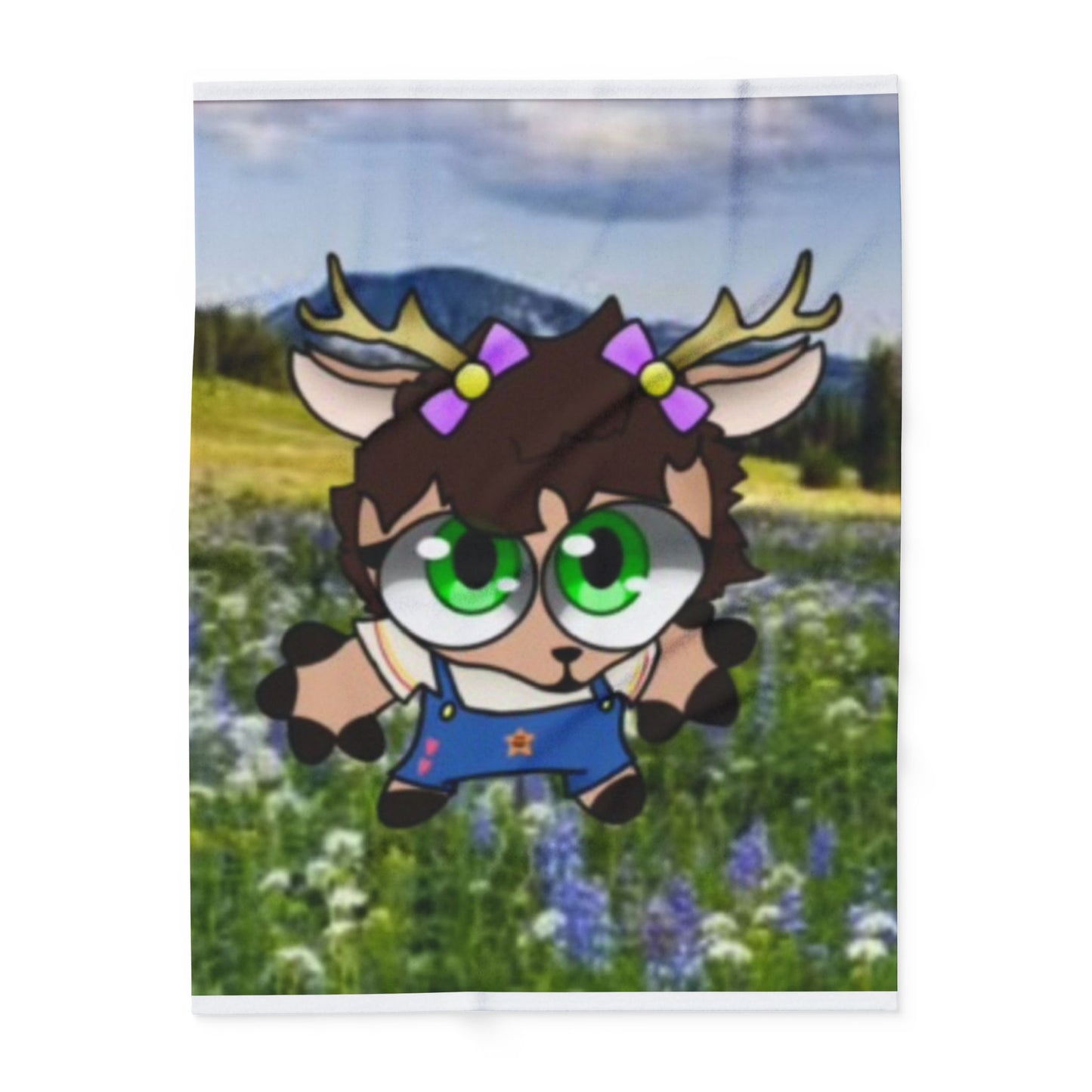 Kawaii Deer Fleece Blanket