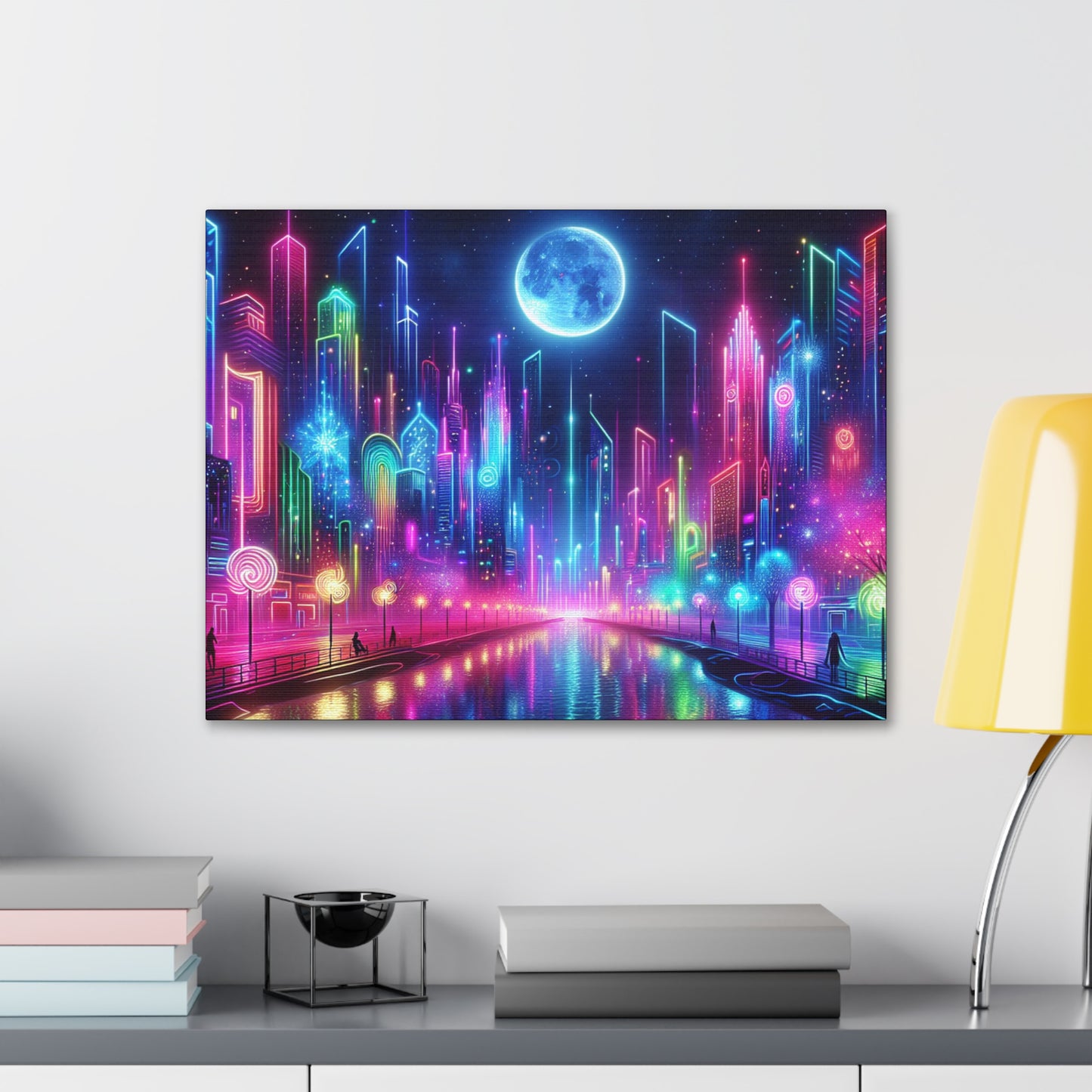 Neon City Canvas Wraps