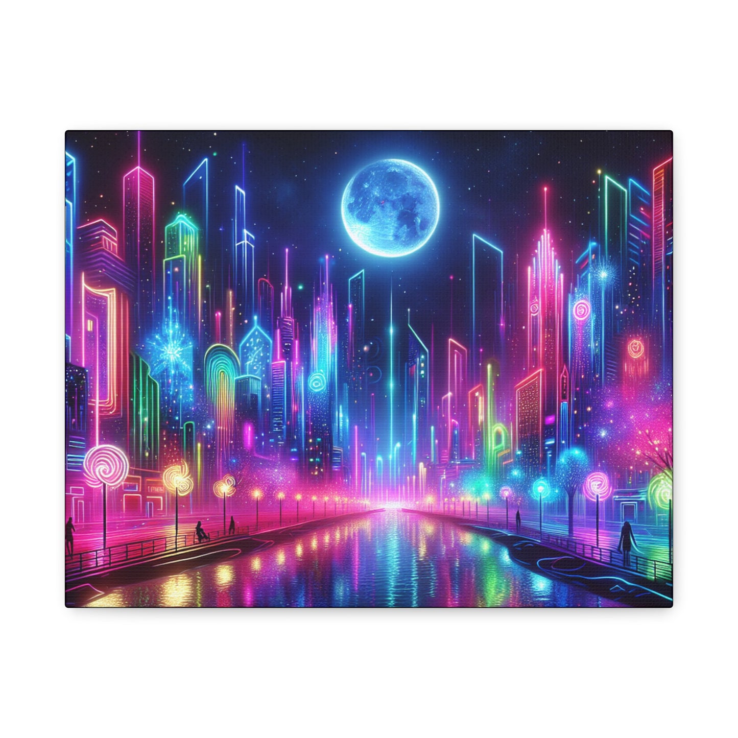 Neon City Canvas Wraps