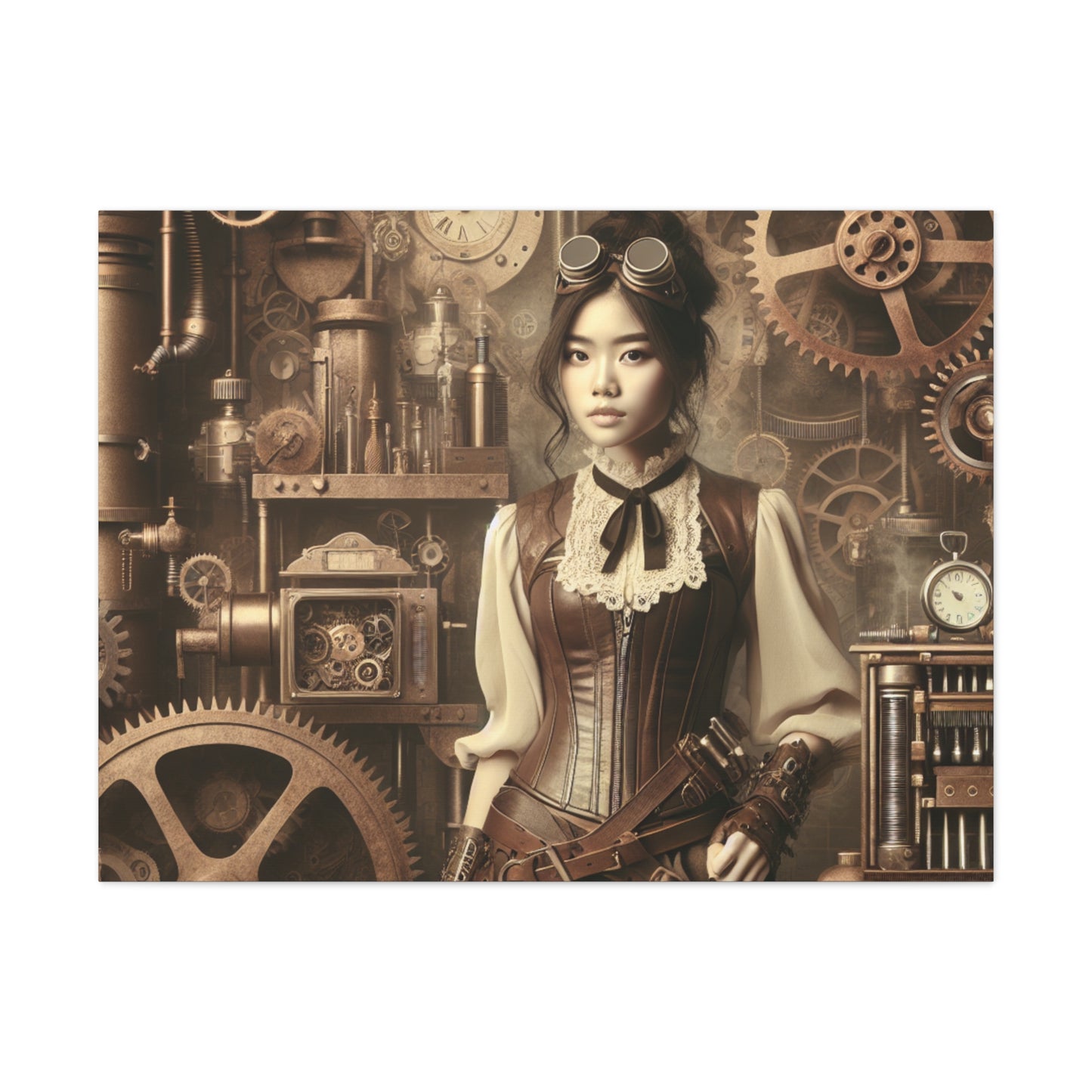 Steampunk Shopgirl Canvas Gallery Wraps