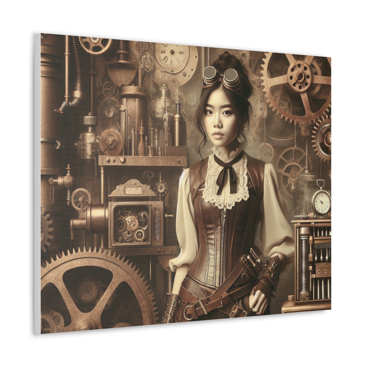 Steampunk Shopgirl Canvas Gallery Wraps