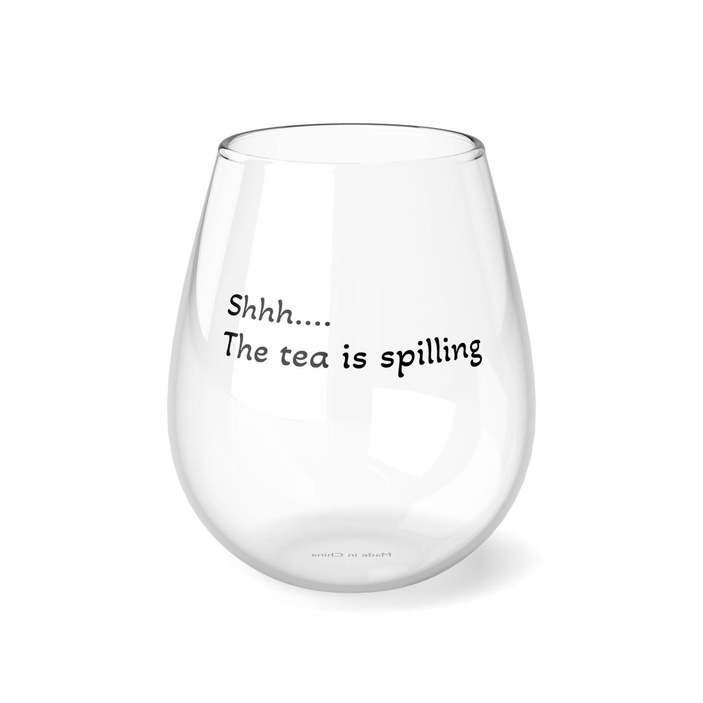 Shhh...Stemless Wine Glass