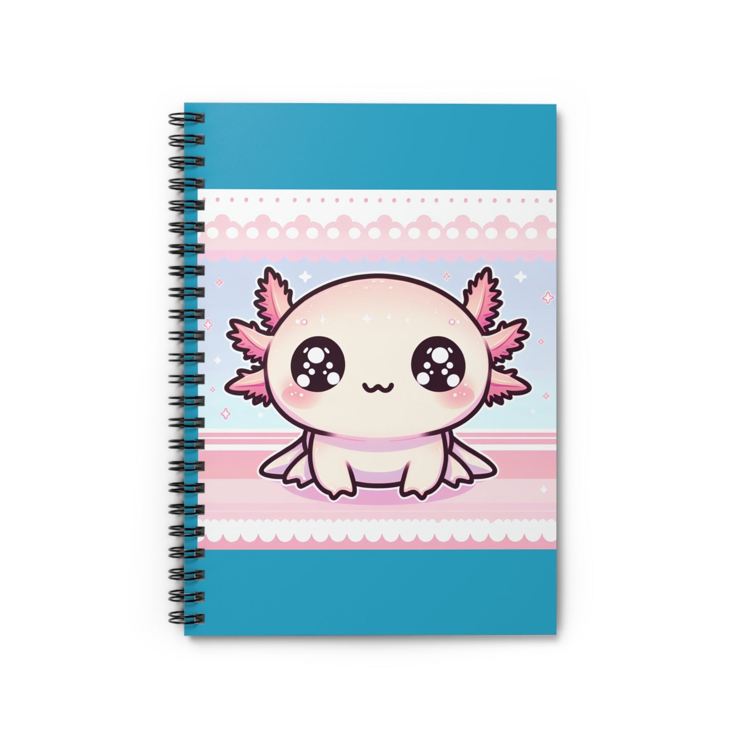 Cute Axolotl Spiral Notebook - Ruled Line