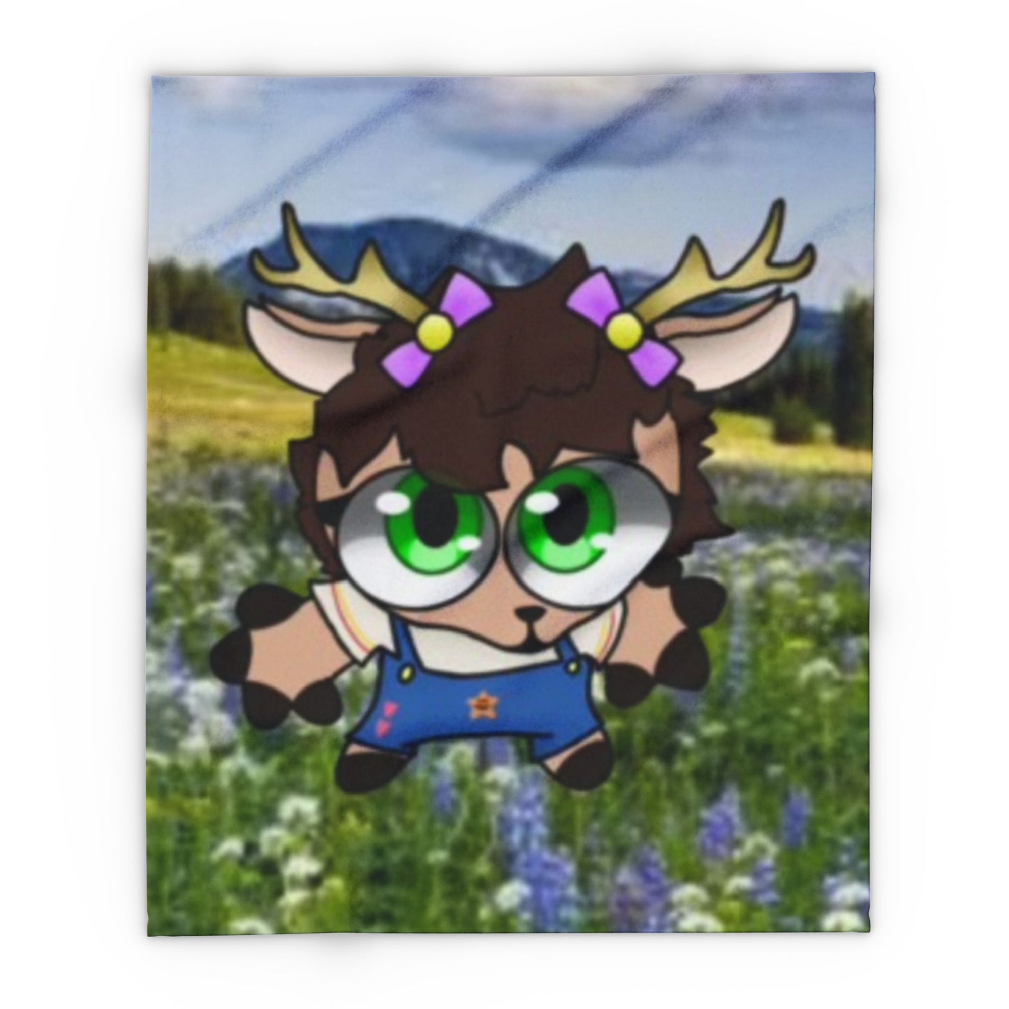 Kawaii Deer Fleece Blanket