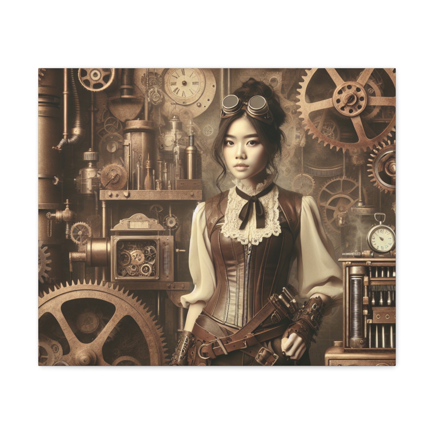 Steampunk Shopgirl Canvas Gallery Wraps