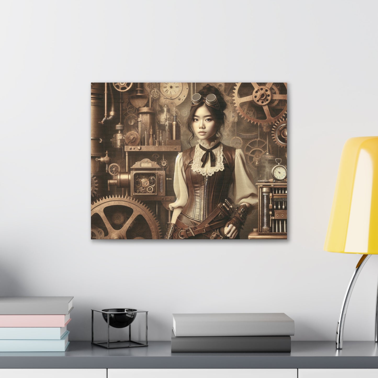 Steampunk Shopgirl Canvas Gallery Wraps