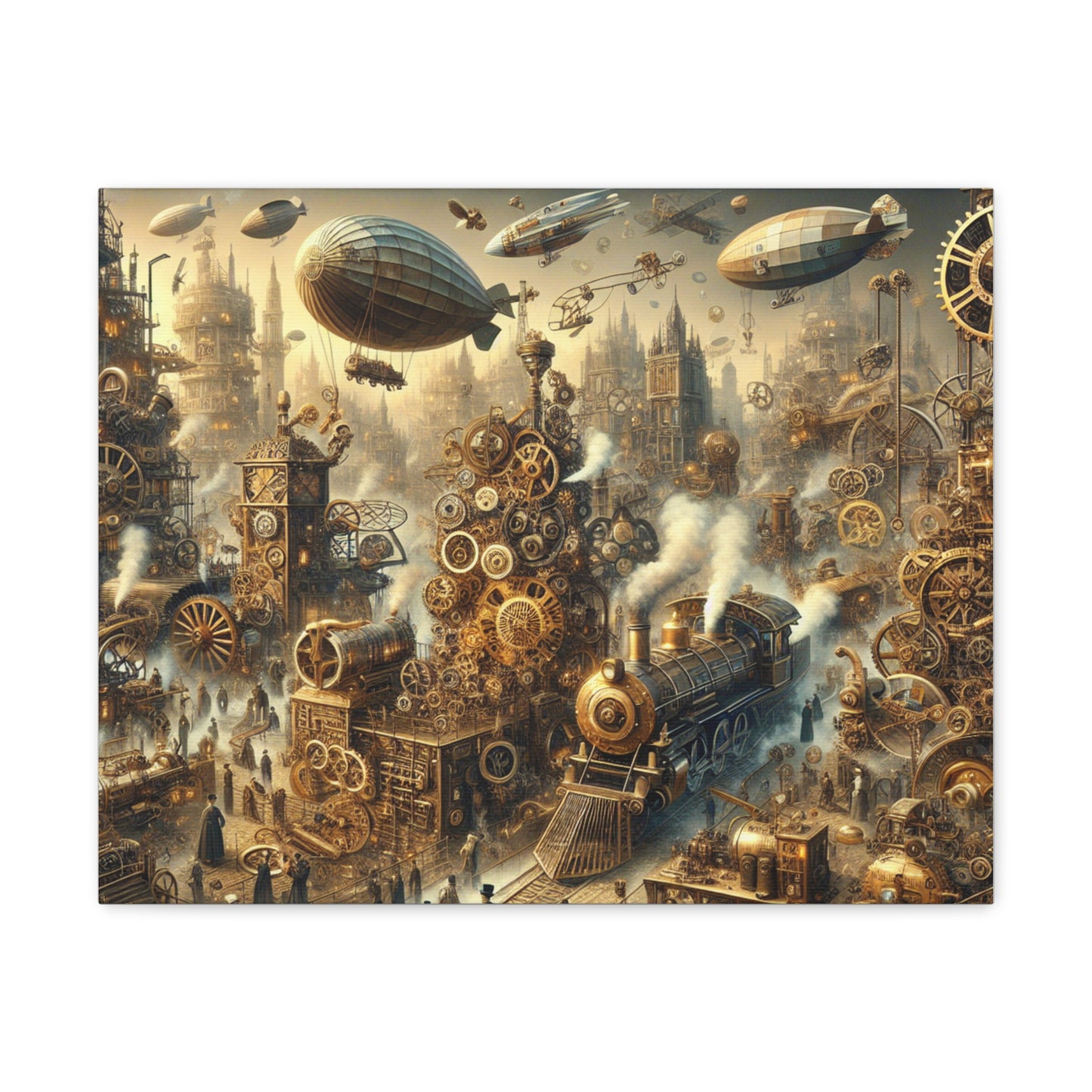 Steampunk City Canvas Gallery Wraps