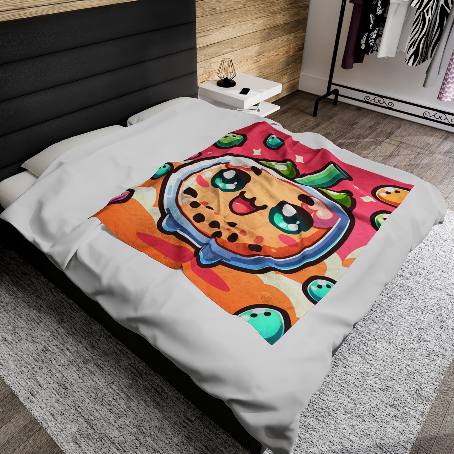 Boba Velveteen Plush Blanket