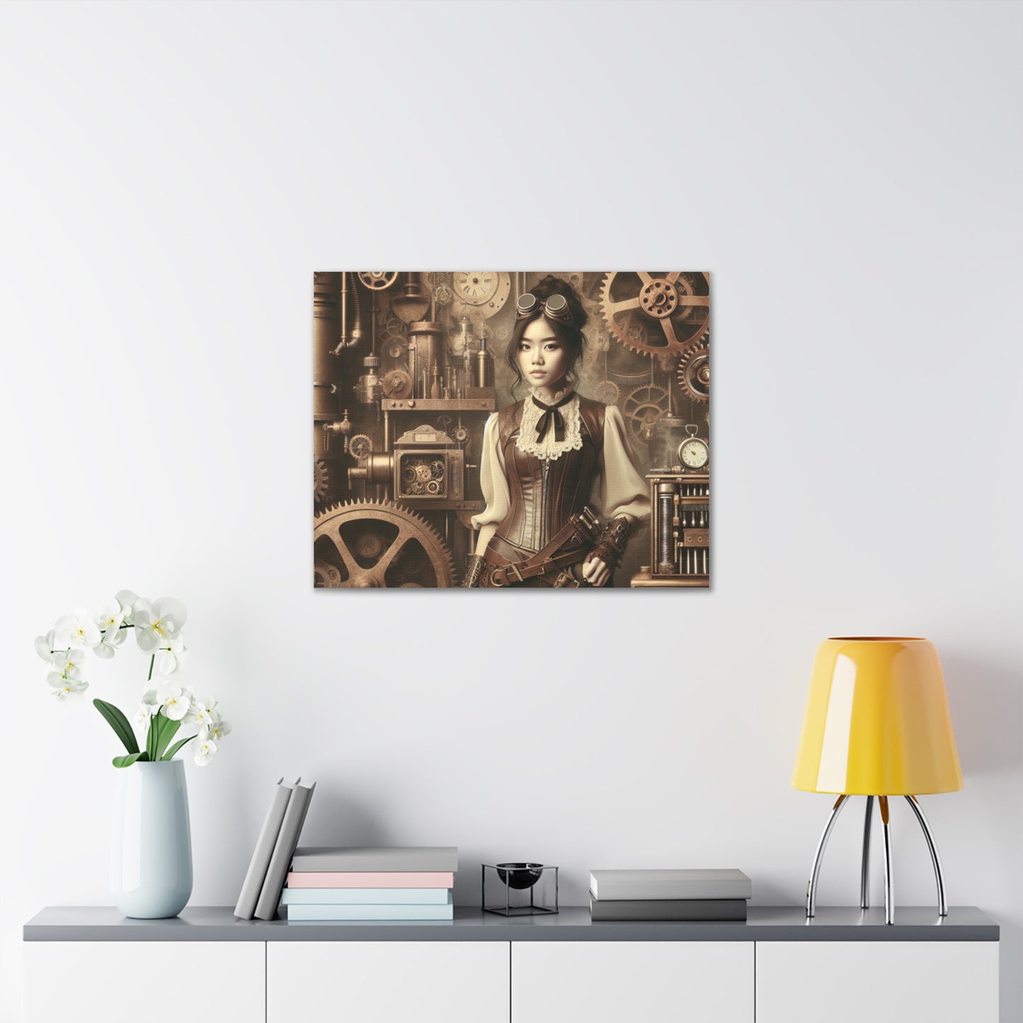 Steampunk Shopgirl Canvas Gallery Wraps