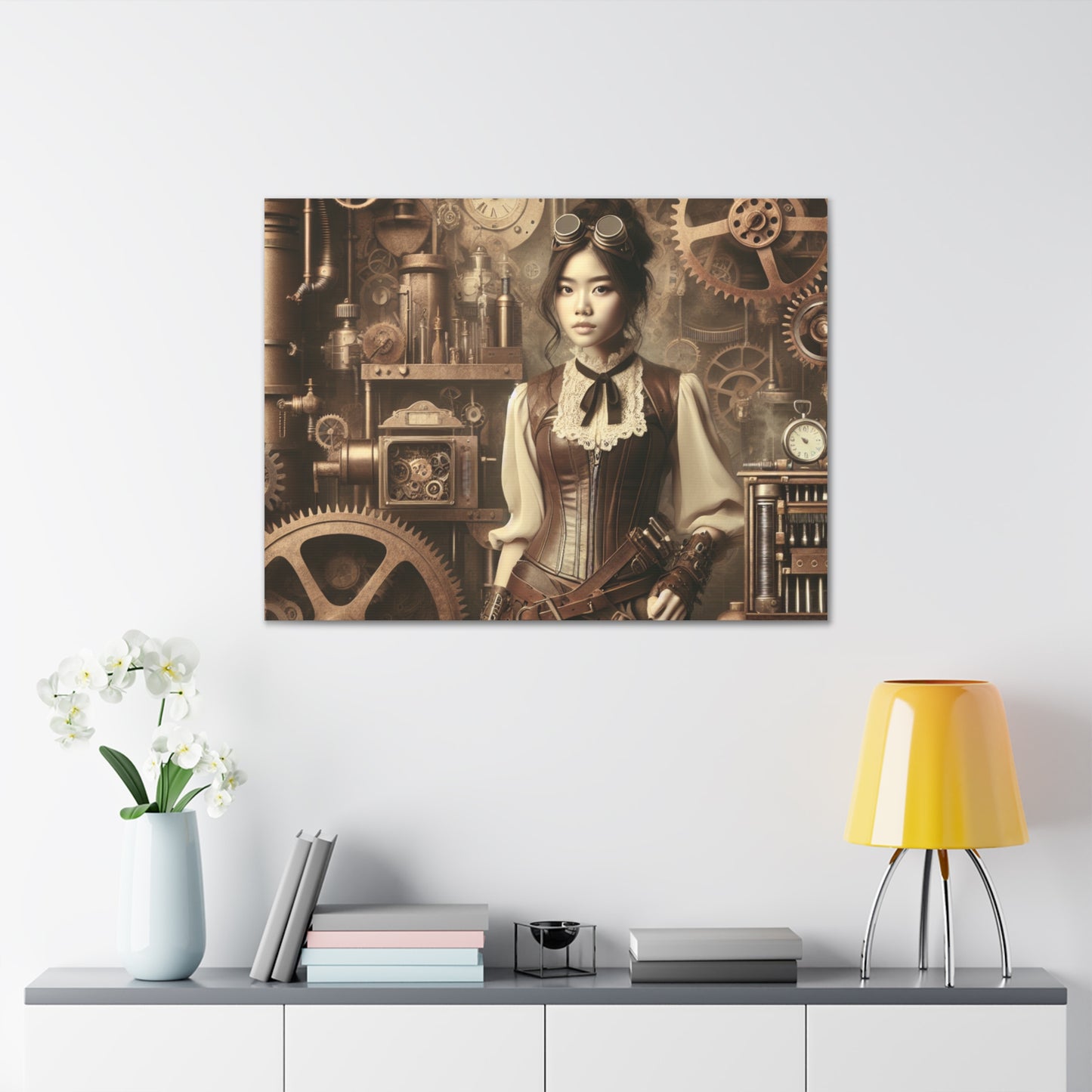 Steampunk Shopgirl Canvas Gallery Wraps