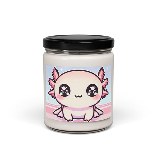 Cute Axolotl Scented Soy Candle, 9oz