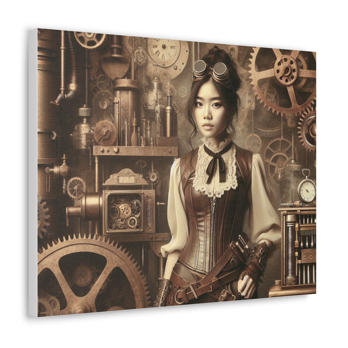 Steampunk Shopgirl Canvas Gallery Wraps