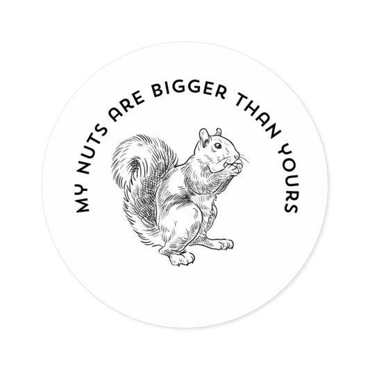 Funny Squirrel Round Sticker